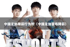 中国足协降薪行为析（中国足协宣布降薪）