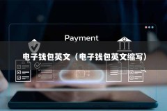 电子钱包英文（电子钱包英文缩写）
